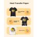 Hiipoo Heat Transfer Paper 8.5x11 - 10 Sheets Printable Iron-on Transfer Paper for Dark T-Shirts - Washable Inkjet Printer Transfer Paper - Buy Online on GoSupps.com