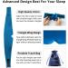 ATreebag Mulberry Silk Sleep Mask for Men & Women - Adjustable Blackout Eye Cover in Peacock Blue - Ideal for Sleep, Travel, Yoga - Large Size - Buy Online on GoSupps.com