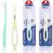 Ultra Soft Toddler Toothbrush Set - BPA-Free Extra Soft Bristles & Tongue Cleaner - Pack of 2 in Yellow & Green - Buy Online on GoSupps.com