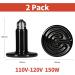 Ymcud 150W Ceramic Heat Emitter - Infrared Reptile Heat Lamp Bulb No-Light Heater for Chicks Reptiles Lizards Snakes Aquariums Chicken Coops (2 Pack) (150 Watts) 150 Watts - Buy Online on GoSupps.com