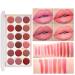Lip Gloss Palette Lip Cream Palette Waterproof Lipstick Palette with 18 Colors Moisturizing Lip Cream Palette Lip Gloss for Beginners