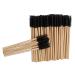 100pcs Bamboo Handle Eyelash Brush & Mascara Wands - Disposable Eye Lash Extensions & Eyebrow Applicator - Black - Buy Online on GoSupps.com