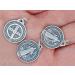 St. Benedict Medal Pendant Pack of 10 - 3/4 Inch Round Silver Oxidized Medals - Catholic Jewelry, Made in Italy - Buy Online on GoSupps.com