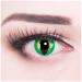 Colored green crazy fun cats contact lenses 'Green Dragon' with strength with free lens tank -top quality for carnival carnival and Halloween 2023 (-1.50 diopters) -1.5 Dioptries 8.6 millimeters 14.00 millimeters 2.0