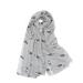 Claudia & Jason Collie Dog Print Soft Scarf For Dog Lovers Grey