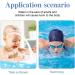 Waterproof Silicone Ear Protector Cover 60Pcs - Reusable Washable - Sky Blue - Suitable for All Skin Types - Shower Ear Cover - Cute Bath - One Size - Buy Online on GoSupps.com