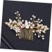 DOITOOL Hair Jewelry for Women Hair Accessories for Women Handmade Hair Combs Golden Hair Comb Tiara Crystal Headpiece Bridal Headwear Manual Headgear Rhinestone Bride - Buy Online on GoSupps.com