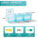 Weekly Pill Organizer 3 Times a Day | Travel Pill Case with Quilted Zipper Bag | 7 Day Vitamin & Medicine Organizer - Green Butterfly - Buy Online on GoSupps.com