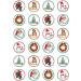 24 x Christmas Edible Cupcake toppers wafer paper Rice Fairy Cake Decorations Santa Snowman Tree Jingle Bells - Buy Online on GoSupps.com