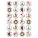 24 x Christmas Edible Cupcake toppers wafer paper Rice Fairy Cake Decorations Santa Snowman Tree Jingle Bells