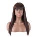 Kalyss 22 inches Yaki Platiny Synthetic wig with natural looking long straight heat -resistant wig for women Brown 55.88 cm (1 Pack)
