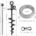 50ft Chew Proof Dog Tie Out Cable & Stake | Heavy Duty Stainless Steel for Dogs Up to 125lbs | No Tangle Dog Runner for Yard & Camping - Buy Online on GoSupps.com