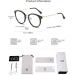 Soyos SJ9001 Ashley C5 Large Round Glasses - Black Frame Anti-Blue Light Filter No Prescription Needed for Ultimate Eye Protection - Buy Online on GoSupps.com