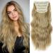 Clip in extensions hair extension braid blond like real hair cheap hair part extensions synthetic art hair for women long double weft hair part full head 4-pcs wig 50cm 200g 077l blond highlights