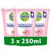 Dettol - No Touch recharge Eau de Rose et Beurre de Karit Flacon de 250 ml - 3x250ml Sans parfum 83.33 ml (Lot de 3)