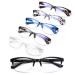 NORPERWIS 6PCS Reading Glasses Men and Women Half Frame Spring Hinge Blue Light Blocking Readers Stay Clear Magnifying Vision Mix Color 1.5 x