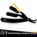 Professional Matte Black Barber Straight Razor | 10 Premium Shark Blades | Smooth Shave & Beard Lining Up - Buy Online on GoSupps.com