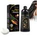 Black Hair Dye Shampoo 3 in 1 Hair Dye Shampoo for Men and Women Multipurpose Long Lasting Instant Coverage Hair Color Shampoo for Gray Hair(100ML)