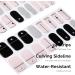 NAILOG Semi Cured Gel Nail Strips 34 pcs Salon-Quality Gel Nail Stickers Long Lasting Nail Wraps for Women with Soft Gel Finish Black & Pink Timeless Strings - Buy Online on GoSupps.com