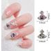 20PCS White Pink Planet Nail Charms - 3D Saturn Shape Rhinestones for Manicure DIY Craft - Buy Online on GoSupps.com