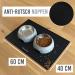 Karaluna Premium Silicone Bowl Pad 60x40 cm | Black Angular Cat & Dog Feeding Mat | Non-Slip Food Bowl Underlay - Buy Online on GoSupps.com
