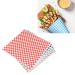 DEKAIM checkered dry waxed Deli paper sheets 240 pieces of paper inserts for plastic food baskets for packing bread and sandwiches