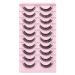 ALICE A-Short Cat Eye Lashes 10 Pairs | Natural Look Russian Strip Lashes DD Curl Wispy False Eyelashes | Faux Mink Clear Band for Women - Buy Online on GoSupps.com