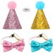 Buy Dog Birthday Hat Set - Sequin Accessories for Pet Parties | Blue & Pink 2 Pieces - Buy Online on GoSupps.com