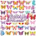 Temporary Tattoos for Kids(80pcs),Konsait Colorful Butterfly Tattoos Body Art Stickers for Children Girls Birthday Party Favors Supplies Great Kids Party Accessories Goodie Bag Stuffers Party Fillers