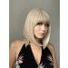 Platinum Blonde Bob Wig with Bangs - 12 Inch Heat Resistant Synthetic Wig for Daily & Party Wear - Buy Online on GoSupps.com
