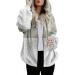Women's Oversized Fleece Plush Hoodie Jacket - Warm Fluffy Zippered Long-Sleeved Stand-Up Collar for Winter - Buy Online on GoSupps.com