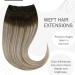 Hetto Real Hair Extensions - Ombre Dark Brown to Medium Blonde Mix 100g 45cm | Remy Quality Tresses for Hair Recovery - Buy Online on GoSupps.com