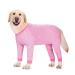 YeaPeeto one-divider for dogs for relaxation for large and medium-sized dogs pajamas full body for hair loss allergies anti-licks wound protection cone alternative (5xl pink) 5xl pink