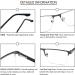 MMOWW 2-Pack Reading Glasses for Men - Blue Light Filter Metal Frames Spring Hinge Black & Gray (1.0x) - Stylish Reading Aids - International Shipping Available - Buy Online on GoSupps.com