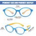 Duco Blue Light Blocking Glasses for Kids | Anti-Glare Gaming Glasses for Boys & Girls Ages 5-10 | K026 Blue Yellow - Buy Online on GoSupps.com