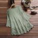 Vintage Lace Patchwork Plus Size Blouse with Bow Detail | Green 3X-Large - Buy Online on GoSupps.com