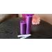 Travel Eye Drop Vials Holders - Screw-On lid holds 3 vials - (2) Pack - Two Sizes (Short & Tall) - Znet3D (Purple Short) Purple Short