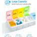 ZIKEE Arthritis-Friendly Weekly Pill Organizer with Spring Loaded Design - 7 Day Portable Pill Box Case - Large Compartment for 9 Fish Oils - BPA-Free Container for Medications and Supplements - Buy Online on GoSupps.com