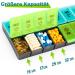 Moisture Festival XL 7-Day Pill Organizer - 14 Compartments for Vitamins Supplements & Medications - Green - Buy Online on GoSupps.com