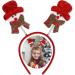 amangul Christmas Theme Headband Bowknot Snowman Hairhoop Party Props Accessories Festival Party Hairband Kids Adult Headwear(Snowman Red Gold Sca) - Buy Online on GoSupps.com