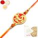 Ghasitaram Gifts Rakhi for Brother Rakhis Online- Aura of Ganesha caaa6 Rakhi with 200 GMS of Soan Papdi