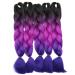 SEGO 5 Packs Crochet Braid Extensions - Kanekalon Hair in 3 Tones (Black Dark Pink Dark Blue) - 24 Length - Buy Online on GoSupps.com