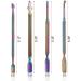 Rainbow Stainless Steel Cuticle Pusher Set - 4 Pieces Dual-End Nail & Gel Polish Removal Tools for Manicures and Pedicures - Buy Online on GoSupps.com