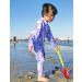 weVSwe Baby Toddler Boy Swimsuit UPF 50+ Sun Protection Rash Guard Swimwear | Purple Leaves | 6-12 Months - Buy Online on GoSupps.com