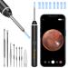 VITCOCO Ear Wax Removal Kit 1920P HD Ear Cleaner with Camera Ear Wax Remover Tool WiFi Otoscope with 6 LED Lights & 8 Ear Spoons Visual Ear Scope for iPhone iPad Android Adults Kids Pets(Black)