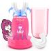NOHOO Kids Baby U Shape Whole Mouth Electric Toothbrush, 360 Ultrasonic Automatic Tooth Brush - Care for Your Kids Oral Health! (Age 2-12) A Red Unicorn Printed S for Aged 26