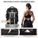 LOVEVOOK 17.3 Inch Travel Backpack with Toiletry Bag - Waterproof, Expandable, Flight Approved - USB Charging Port, Shoes Compartment - Black/Gun Color - Buy Online on GoSupps.com
