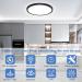 Modern Black LED Ceiling Lamp - 18W Cold White Light for Bathroom Kitchen & Living Room (2-Pack) - Buy Online on GoSupps.com