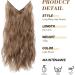 Topshe Long Welly Halo Hair Extensions Light Brown Invisible Wire Hair Adjustable Sizes for Women for Christmas Halloween - Buy Online on GoSupps.com