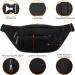 Syican Large Fanny Pack for Women Men - 4-Zipper Waist Bag for Sports, Travel, and Workouts - Black - Buy Online on GoSupps.com